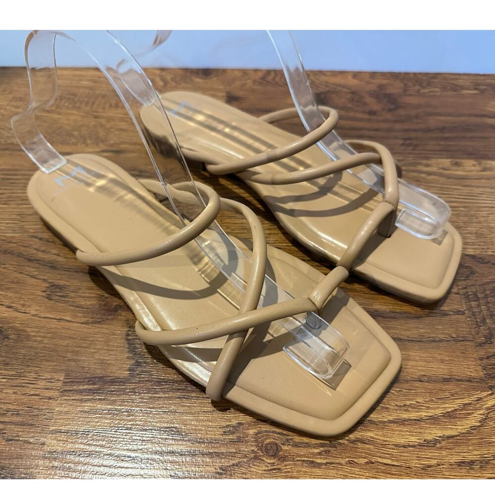 Marc Fisher Women's Fiada 2 Strappy Sandals – Beige – Size 9 – Minimalist Style